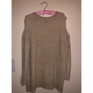 Beige Knit Sweater 2X